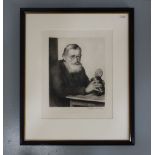 HECKER, FRANZ (Bersenbrück 1870-1943 Osnabrück), Radierung und Aquatinta / etching: "Mann mit