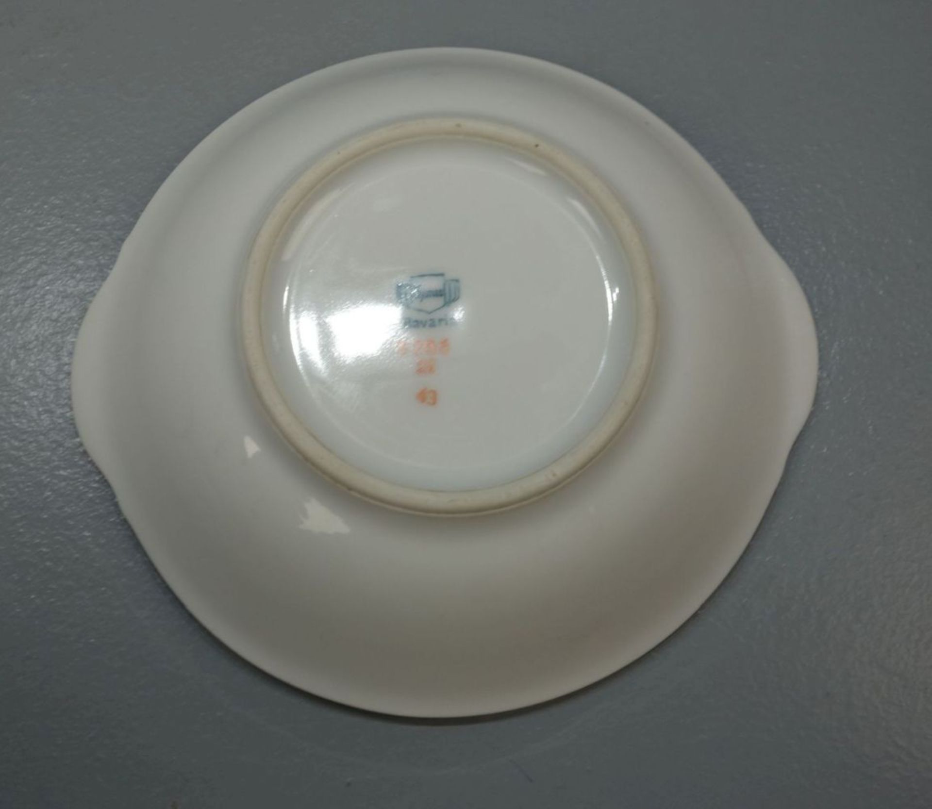 DESSERT-SCHALE / porcelain bowl, Porzellan, Thomas Bavaria, Marke 1908-1939. Runde Schale mit - Bild 3 aus 3