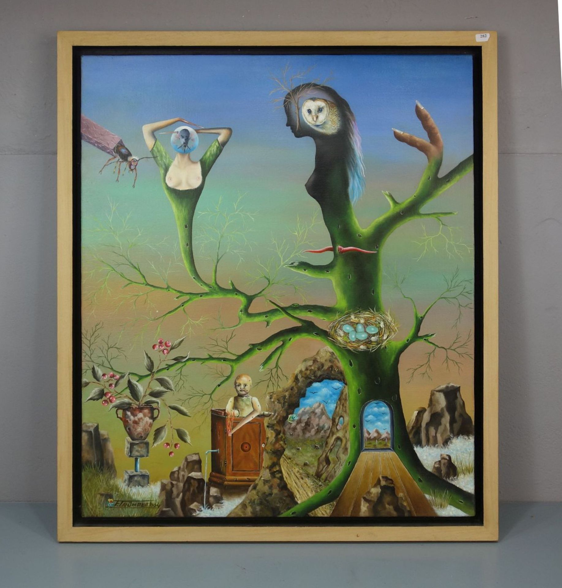 FRANZ TRÜMPER (geb. 1941 in Gronau, lebt in Enschede NL): Gemälde / painting: "Surrealistische