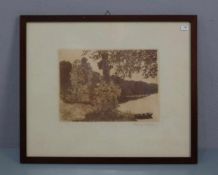 HECKER, FRANZ (Bersenbrück 1870-1943 Osnabrück), Radierung und Aquatinta / etching: "Im Park", um