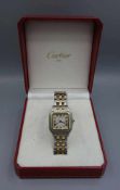 VINTAGE ARMBANDUHR - Cartier "Panthere" / wristwatch, Mitte 20. Jh., Quartz-Uhr, Manufaktur