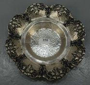 SILBERNE SCHALE / silver bowl, 800er Silber (84 g), gepunzt mit Feingehaltsangabe und gemarkt "