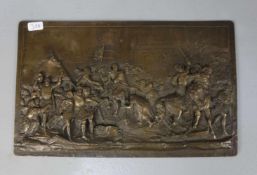 KÜNSTLER DES 19. JH., Relief: "Einzug nach der Schlacht", Russland (Zarenreich), Kupfer,