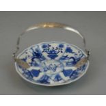 CHINOISE ANBIETSCHALE / HENKELSCHALE / chinese bowl with silver, 19. Jh., China / Niederlande.