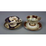 PAAR SAMMELTASSEN IN HISTORISIERENDER FORMENSPRACHE / two collector cups, 1. H. 20. Jh.,