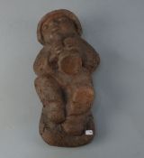 FISCHEDICK, JOHANNES (Bottrop 1908-1984 ebd.), Skulptur / sculpture: "Flötenspieler", rötlich-