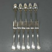 KAFFEE- und KUCHENBESTECK - 11 Teile / coffee spoons and cake forks, 20. Jh., deutsch, 800er Silber,