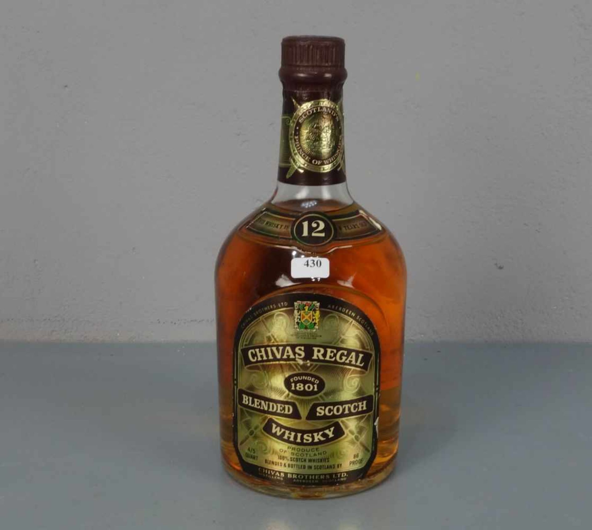 FLASCHE SCOTCH WHISKY: "Chivas Regal Blended Scotch Whisky - Product of Scotland, 4/5 Quart", Chivas