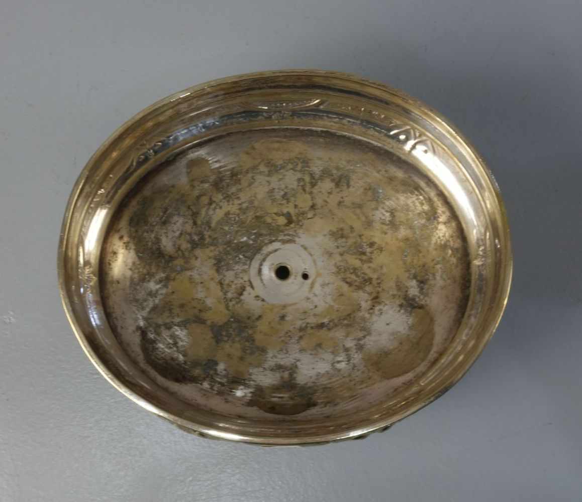 VERSILBERTE SCHALE / plated bowl, unter dem Stand u. a. gemarkt EPNS (für "electro plated nickel - Image 2 of 5