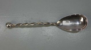 SILBERNER VORLEGELÖFFEL / SAHNELÖFFEL / silver serving spoon, deutsch, Sterlingsilber, 53 Gramm.