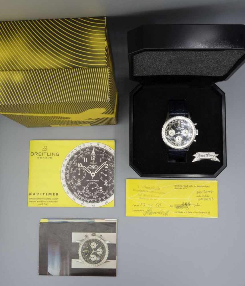 VINTAGE ARMBANDUHR: BREITLING NAVITIMER / wristwatch, Handaufzug, Manufaktur Breitling SA / Schweiz. - Image 10 of 11