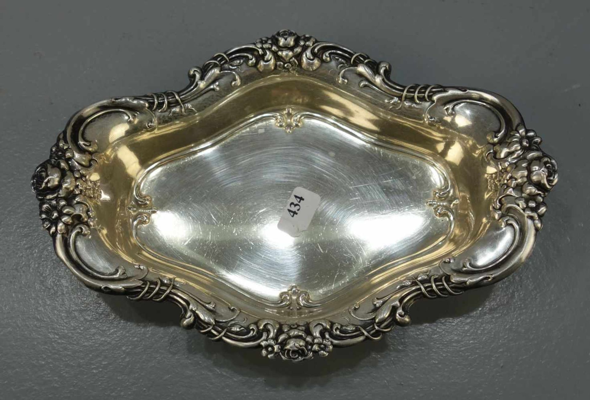 SILBERNE SCHALE / silver bowl, 925er Silber (74 g), bezeichnet "Wallace", "Sterling" und mit - Bild 2 aus 4