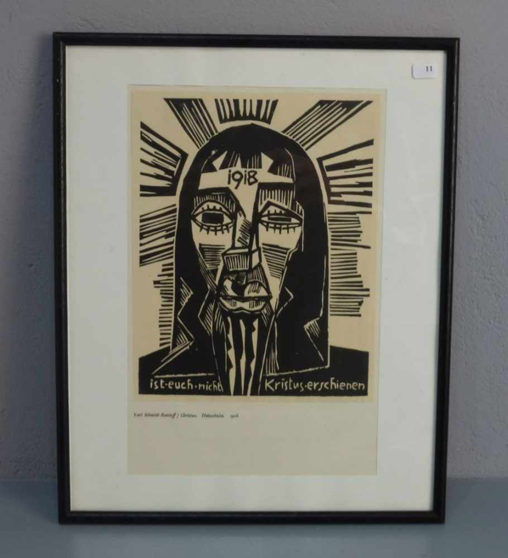 SCHMIDT-ROTTLUFF, KARL (1884-1976), Holzschnitt auf elfenbeinfarbenem Velin / woodcut: "Christus",