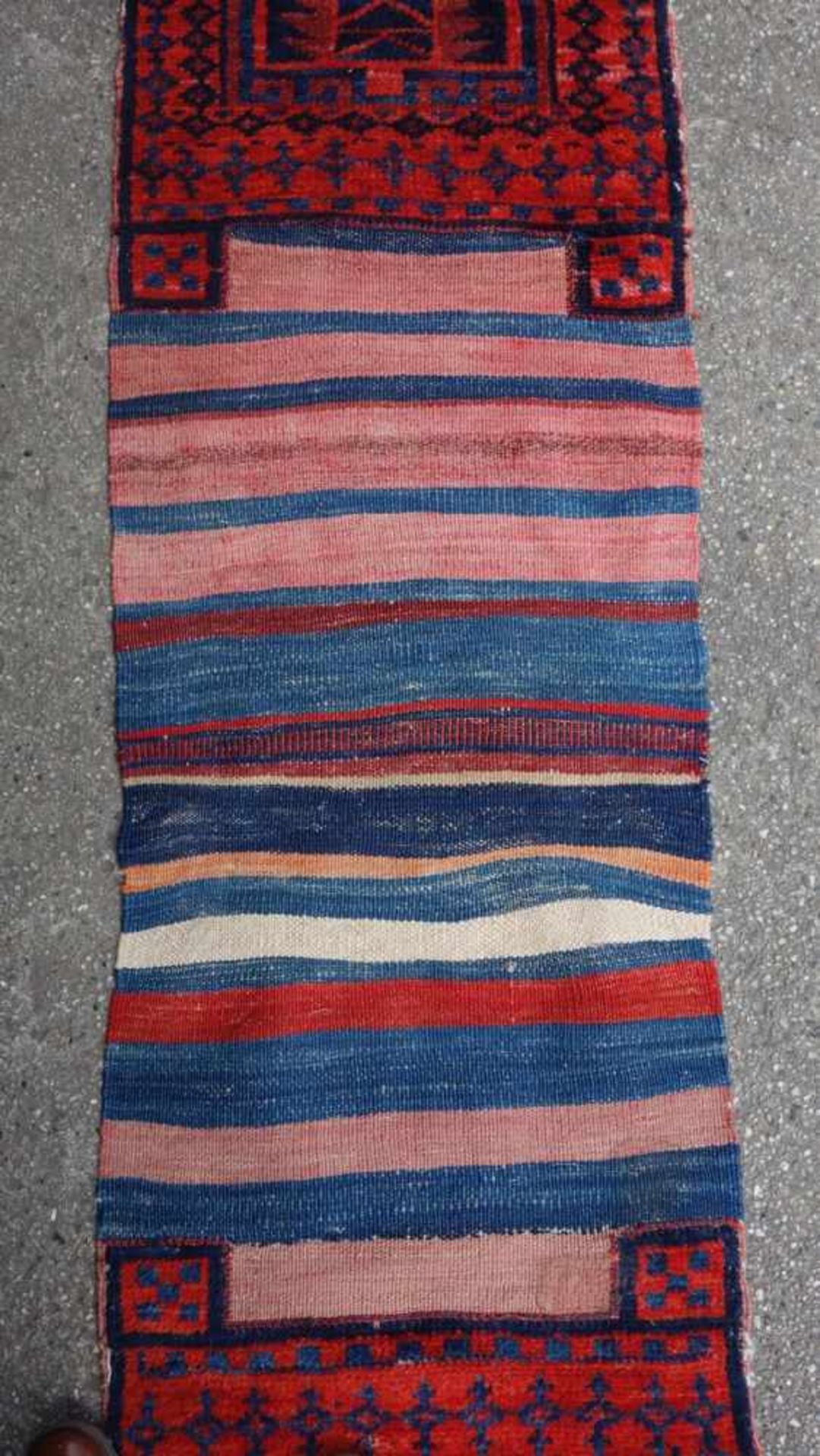 PERSISCHE VORRATSTASCHE / LURI TASCHENFRONT / TEPPICH / rug, um 1920, Wolle, Persien. Tasche mit - Image 3 of 6