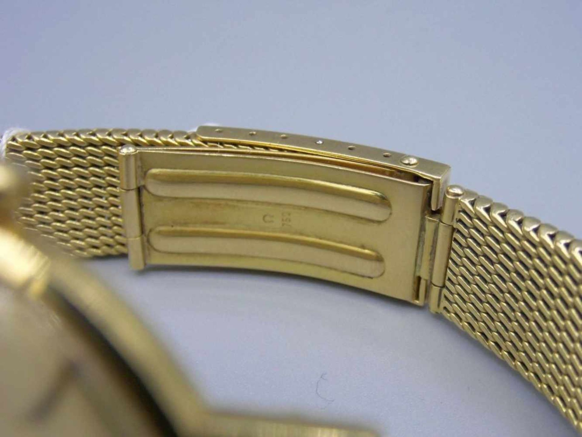GOLDENE ARMBANDUHR / wristwatch, Automatik-Uhr, Manufaktur Omega, Modell "Seamaster De Ville". - Bild 7 aus 7