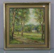 KUNOLD, FRITZ (1904-1979), Gemälde / painting: "Goethes Gartenhaus in Weimar", Öl auf Platte / oil
