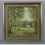 KUNOLD, FRITZ (1904-1979), Gemälde / painting: "Goethes Gartenhaus in Weimar", Öl auf Platte / oil