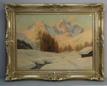 KETTEMANN, ERWIN (München 1897-1971 Tegernsee), Gemälde / painting: "Winterabend bei St. Moritz