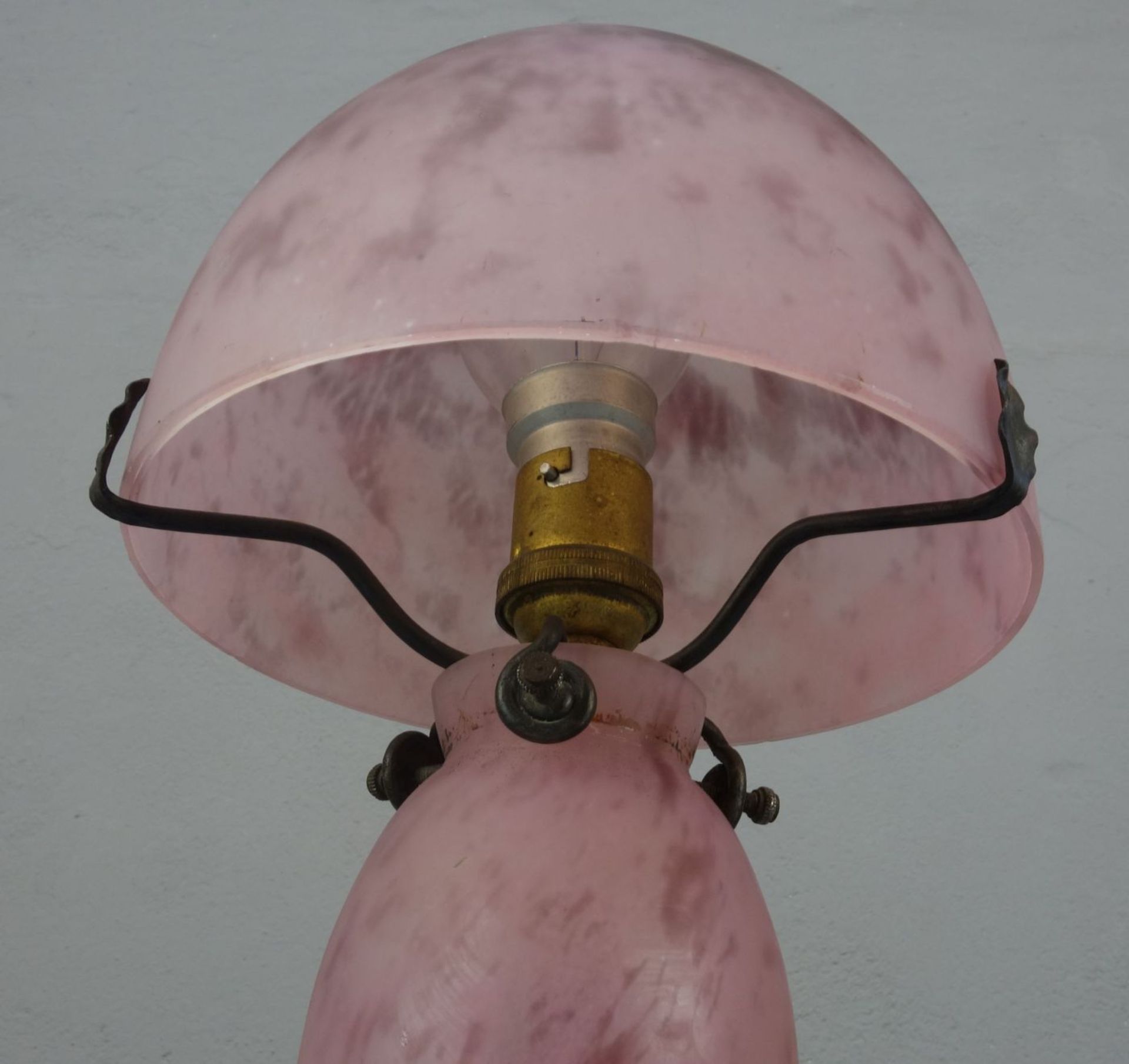 JUGENDSTIL - LAMPE / TISCH LAMPE / Art nouveau table lamp, Verreries d’Art Lorrain, Croismaire (nahe - Bild 3 aus 4