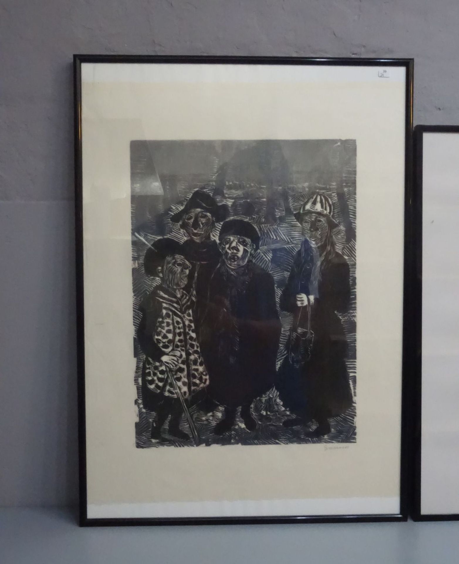 GRIMM, WILLEM (Eberstadt 1904-1986 Hamburg), drei Holzschnitte / woodcuts: "Rummelpott-Szenen" auf - Bild 4 aus 6