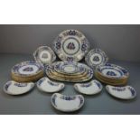 SPEISE - SERVICE / RESTSERVICE / dinner ware, Manufaktur Minton, Stoke-on-Trent / England,