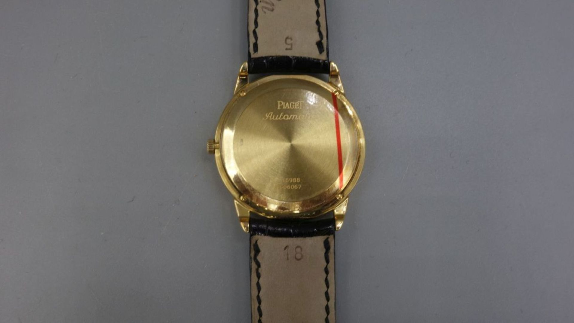 ARMBANDUHR: PIAGET GOUVERNEUR / wristwatch, Automatik, Manufaktur Piaget SA / Schweiz. Rundes - Image 7 of 8