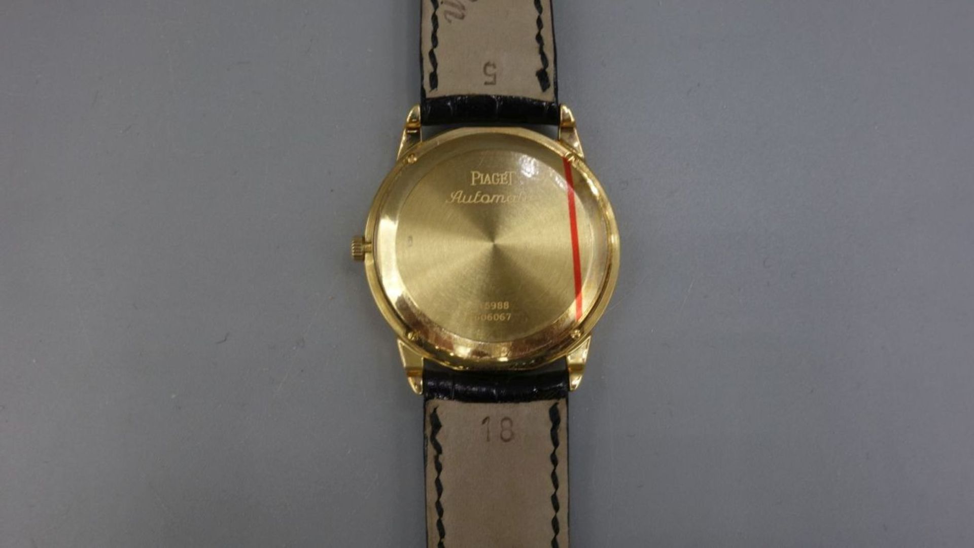 ARMBANDUHR: PIAGET GOUVERNEUR / wristwatch, Automatik, Manufaktur Piaget SA / Schweiz. Rundes - Bild 7 aus 8