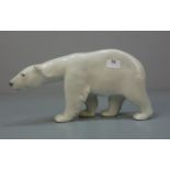 FIGUR: "Eisbär" / porcelain figure: "ice bear", Porzellan, Manufaktur Royal Copenhagen, Dänemark;