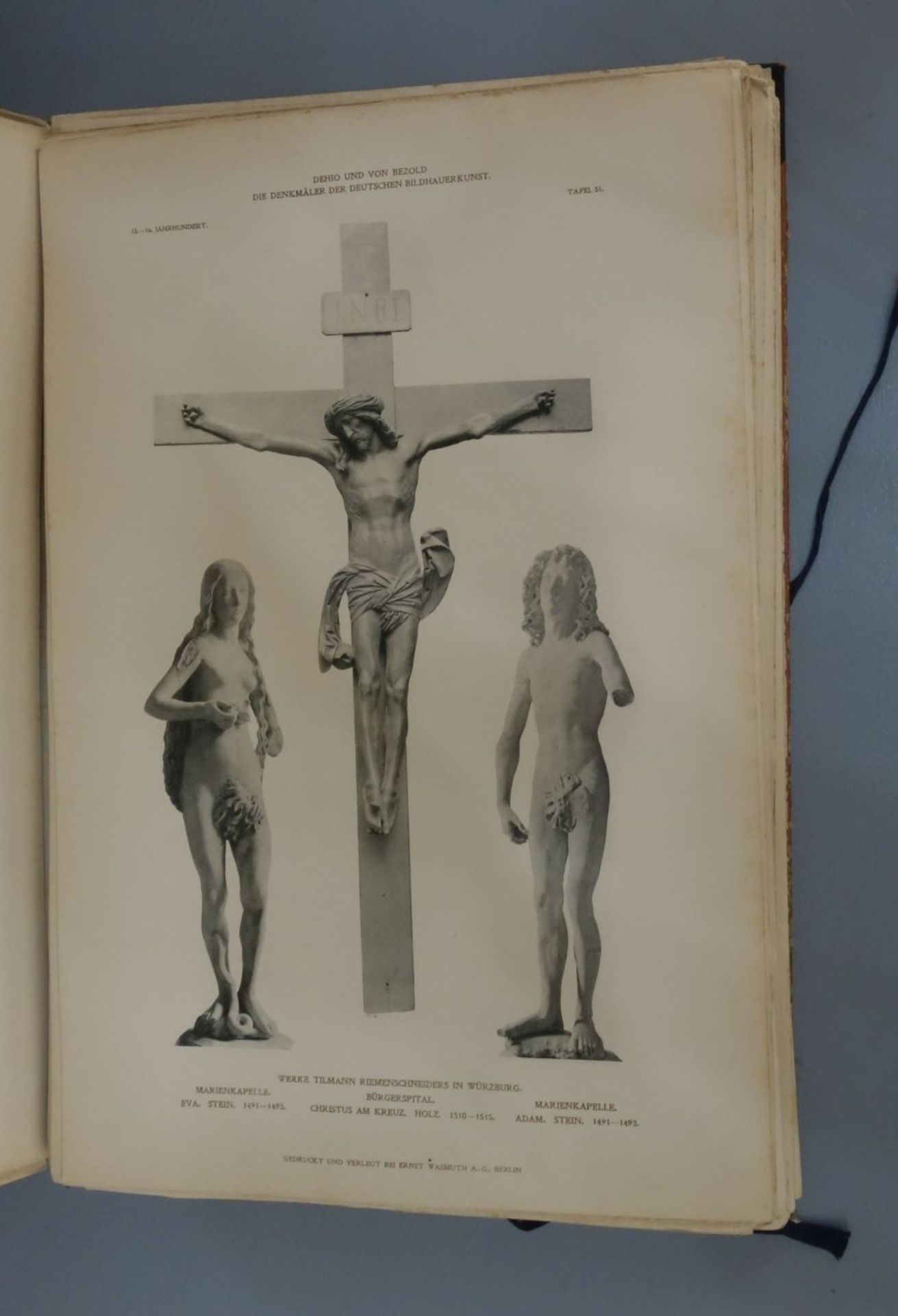 MAPPE: "Die Denkmäler der deutschen Bildhauerkunst, herausgegeben von Dr. Georg Dehio und Dr. Gustav - Bild 3 aus 4