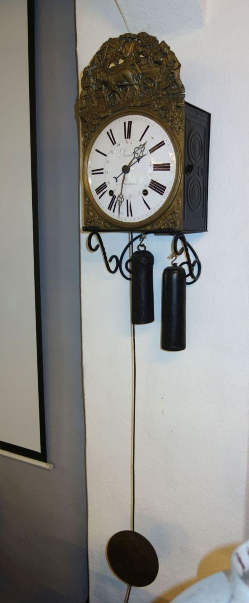 COMTOISE / COMPTOISE / PENDELUHR / sog. BURGUNDERUHR / clock, 19. Jh., Frankreich, - Bild 2 aus 3