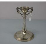 JUGENDSTIL - LEUCHTER / TISCHLEUCHTER / art nouveau candle stand, versilbertes Metall, um 1900.