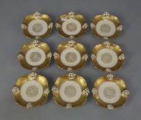 KONVOLUT KONFEKTSCHALEN "Moliere Gold" / confectionery bowls, Porzellan, Manufaktur Philip Rosenthal