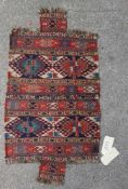 MAFRASCH / TASCHE / NOMADEN TEPPICH / rug, um 1880, Kaukasus, Nadelarbeit, Sammlerstück. Teppich