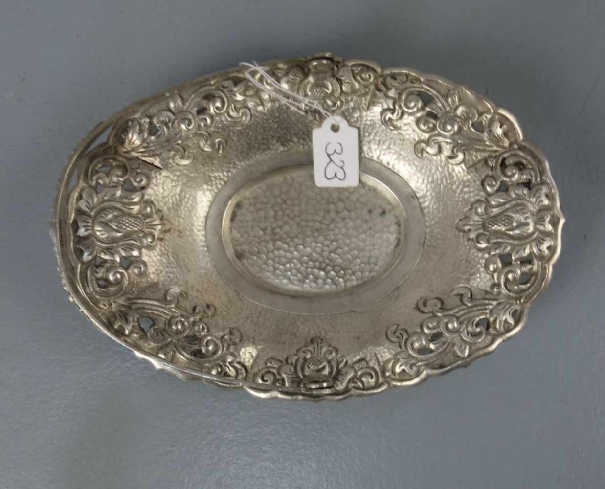 SILBERNE SCHALE / KORBSCHALE / silver bowl, 800er Silber (112 g), gepunzt mit Feingehaltsangabe und - Bild 3 aus 5