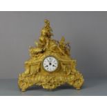 FIGÜRLICHE PENDULE "LEDA UND DER SCHWAN" / KAMINUHR / fire place clock, Frankreich, um 1860.