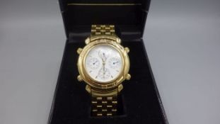 ARMBANDUHR / CHRONOGRAPH - YVES SAINT LAURENT / wristwatch, Quartz. Uhr aus der Yves Saint Laurent