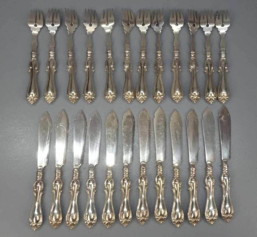 VERSILBERTES SPEISEBESTECK "Barock" / silver plated cutlery, WMF - Württembergische - Bild 2 aus 4
