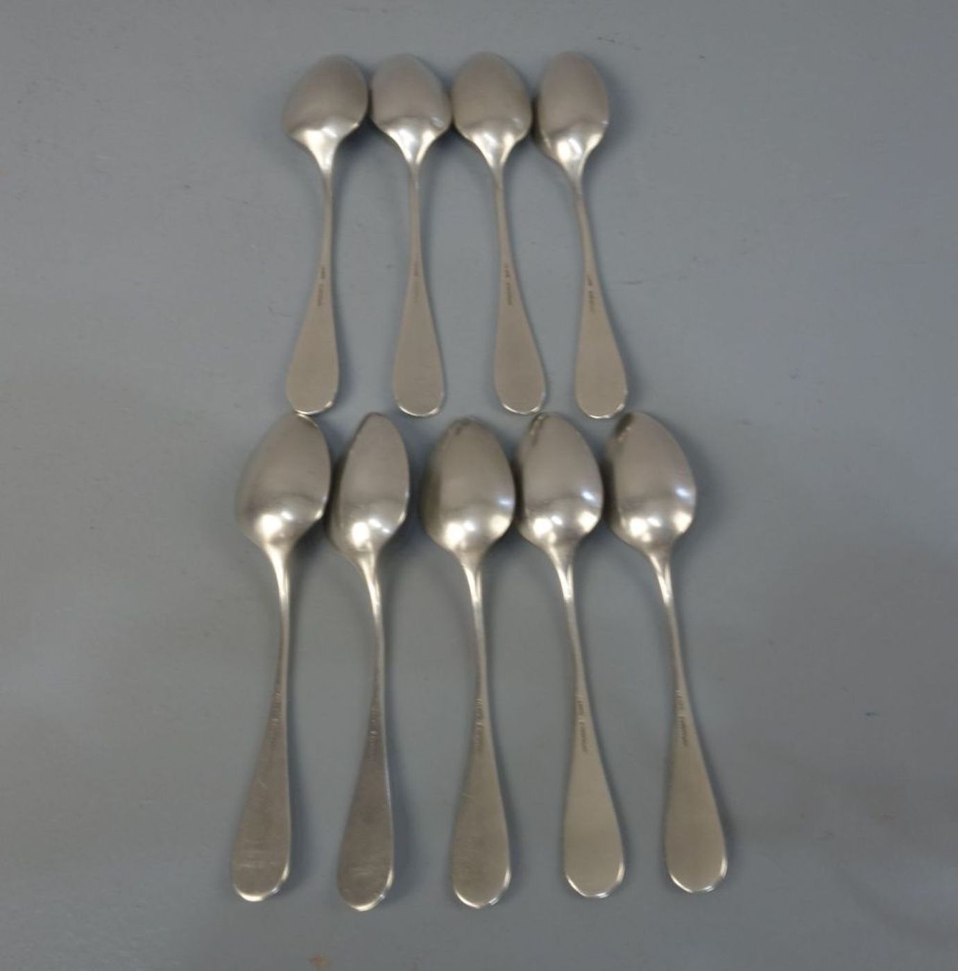 9 KAFFEE - ODER TEELÖFFEL / 9 silver spoons, 800er Silber (insgesamt 186,5 g), gepunzt mit - Image 2 of 3