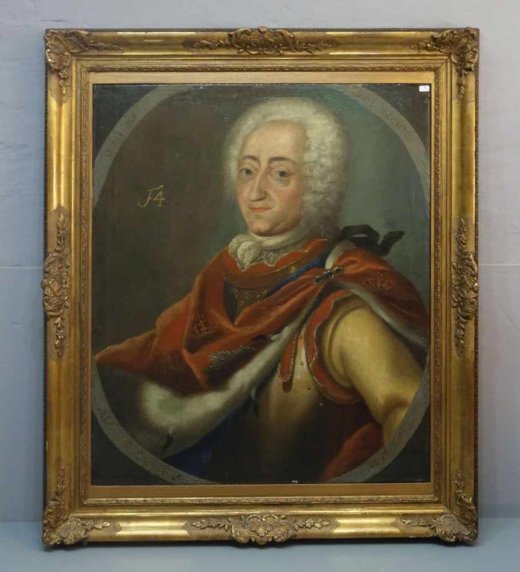 BAROCKES HERRSCHERPORTRÄT: "Bildnis des dänischen Königs Frederik IV (1671-1730) / "Portrait of the