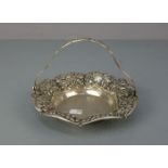 KORBSCHALE / HENKELSCHALE / KONFEKTSCHALE / silver basket bowl, 20. Jh., 800er Silber, 109 Gramm.