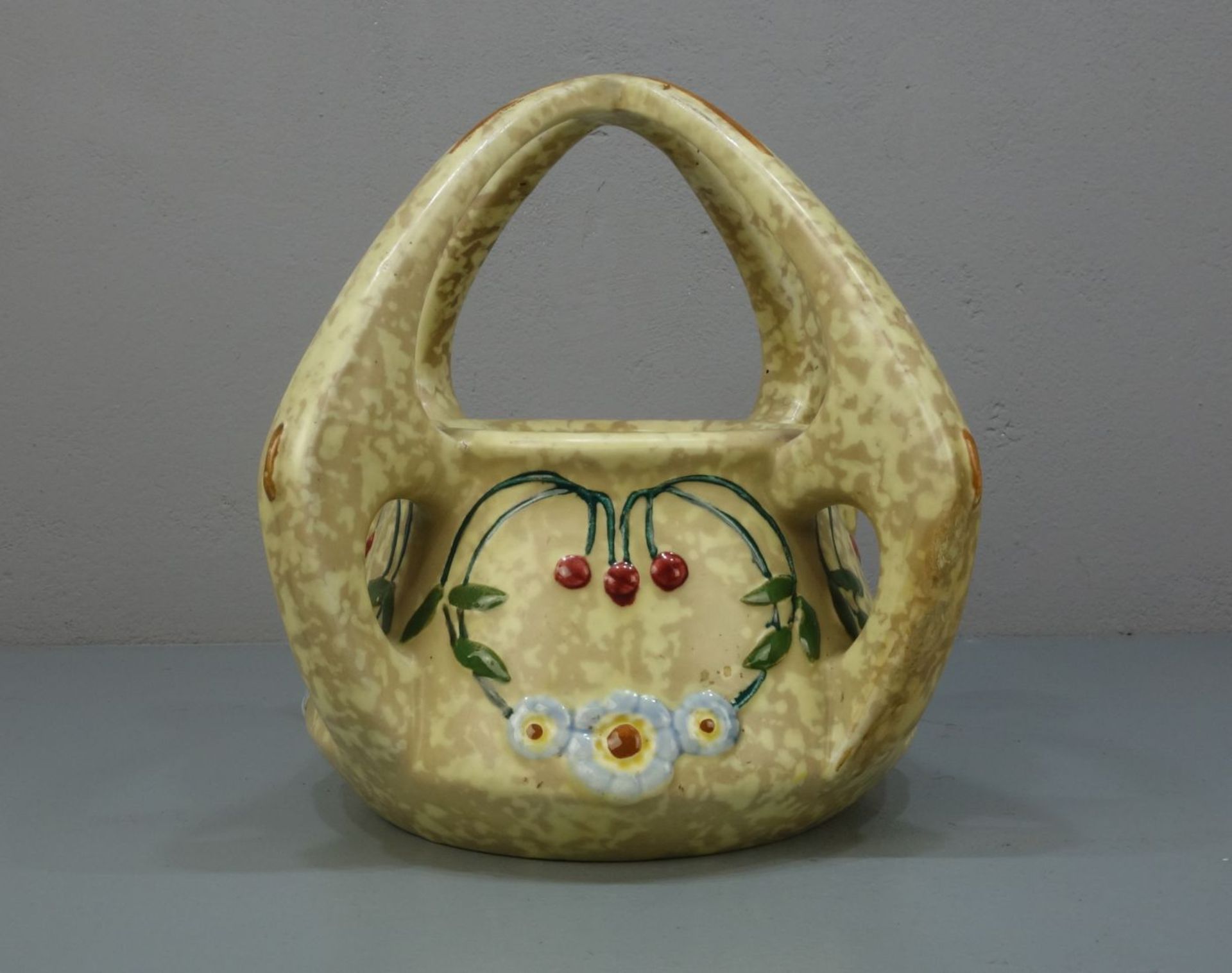 JUGENDSTIL - VASE / - SCHALE / art nouveau vase, Weichporzellan / Fayence, Manufaktur Dux, Böhmen ( - Bild 2 aus 5