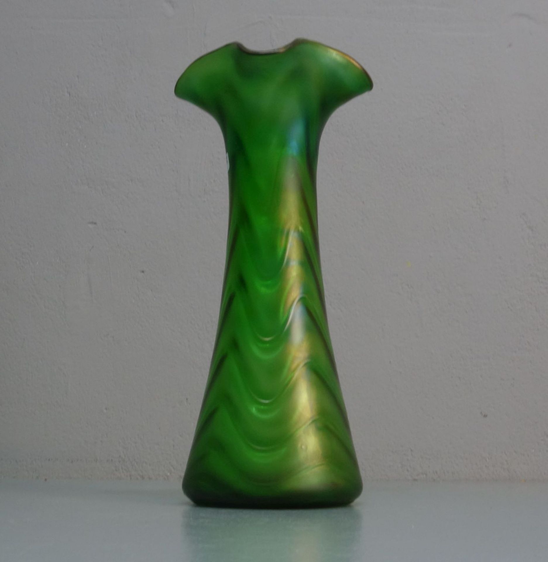 JUGENDSTIL - VASE / art nouveau vase, Glas, Böhmen, Glasfabrik Elisabeth / Elisabethenhütte: - Image 2 of 3