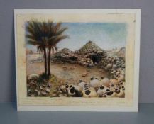 PASTELL: "Insel Djerba", u. l. unleserlich signiert "M. R. Ruitinga-Kyphuus"(?) und datiert "13-1-