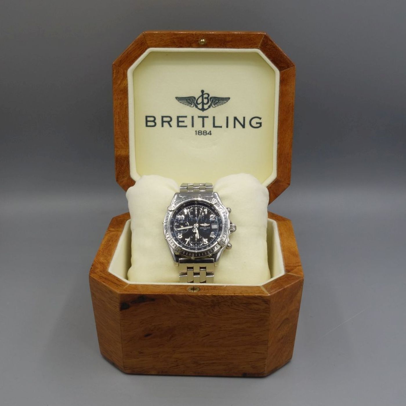 ARMBANDUHR: BREITLING CHRONOMAT 1884 / wristwatch, Automatik, Manufaktur Breitling SA / Schweiz. - Image 8 of 9