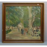MEYER, JACOB (Kopenhagen 1895-1971 ebd.), Gemälde / painting: "Park mit Ausflugslokal - Peter Lieps