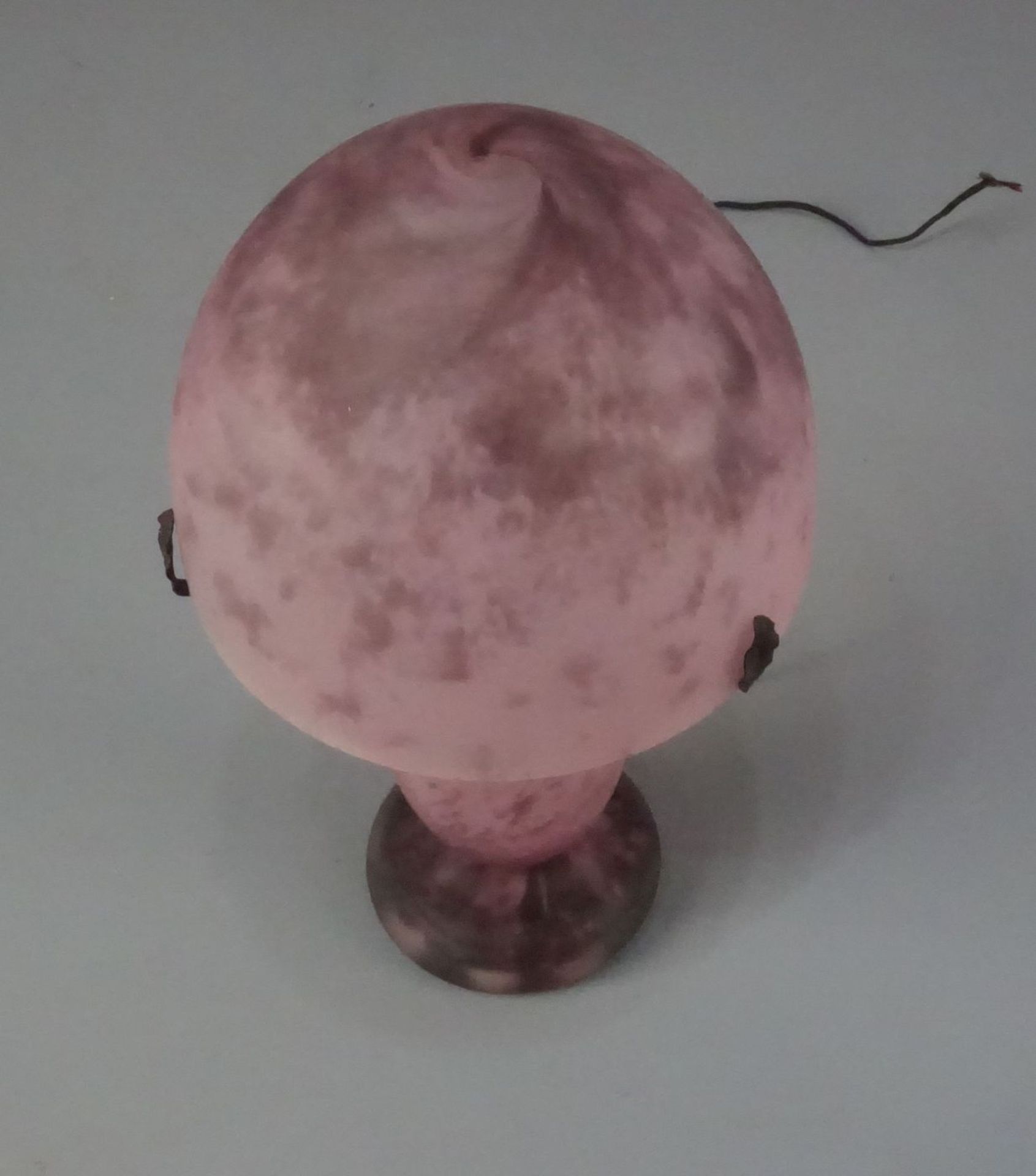 JUGENDSTIL - LAMPE / TISCH LAMPE / Art nouveau table lamp, Verreries d’Art Lorrain, Croismaire ( - Image 4 of 4