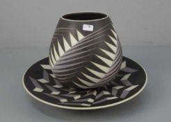 INKE LERCH (geb. 1946 in Rendsburg): Schale und Vase / bowl and vase, um 1980, Keramik /