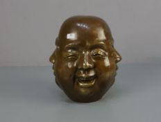 CHINESISCHER BILDHAUER des 20. Jh., Skulptur / sculpture: "Kopf mit vier Gesichtern", Bronze,