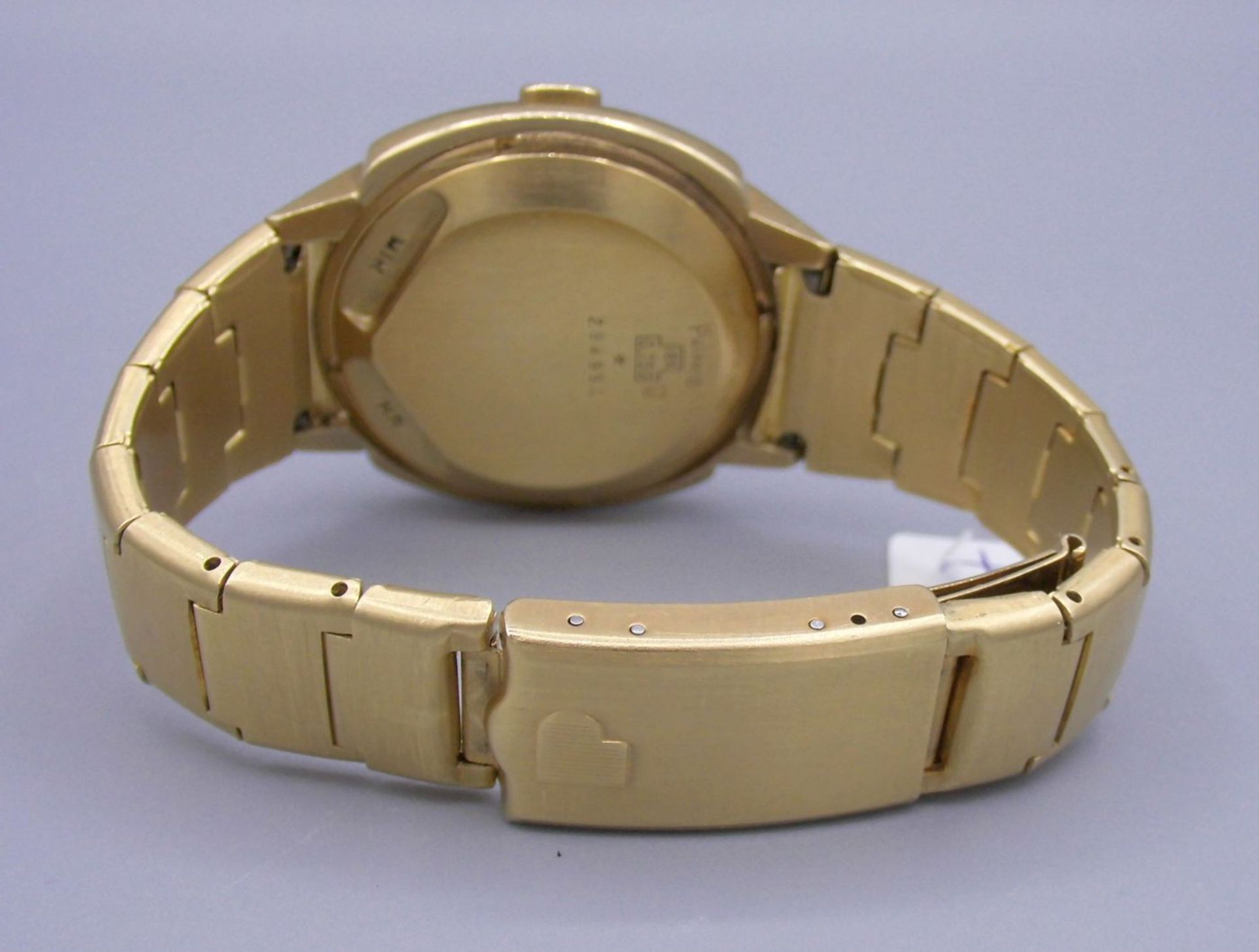 GOLDENE ARMBANDUHR / DIGITALUHR : Pulsar P3 "Date Command" / digital watch, 1970er Jahre, Gehäuse - Bild 4 aus 7