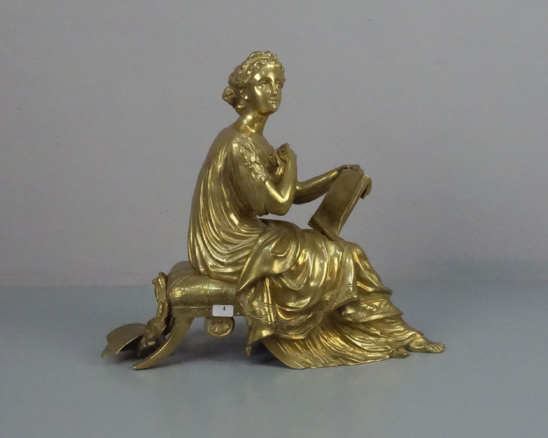 HOULET - SKULPTUR: "ALLEGORIE DER LYRIK"